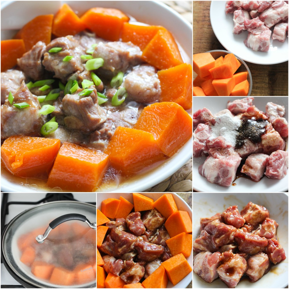 how-to-make-steamed-pork-rib-and-pumpkin