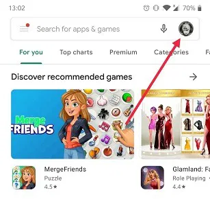 How To Switch Google Account Android Play Store Account Switch Profile Pic