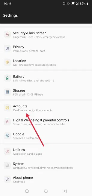 How To Switch Google Account Android Settings Accounts