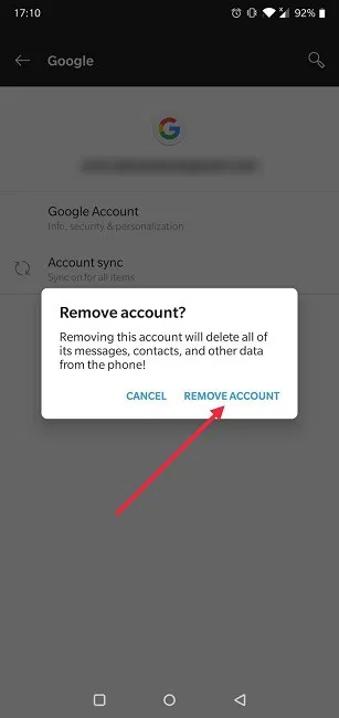 How To Switch Google Account Android Settings Confirm Removal
