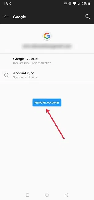 How To Switch Google Account Android Settings Remove Account Button