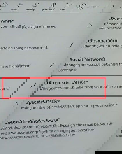 How To Use Kindle Without An Amazon Account Deregister Account Deregister