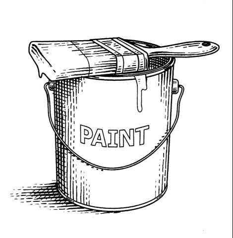 An illustration of a paint can.