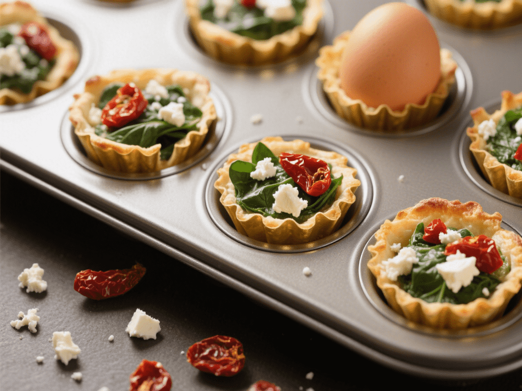 Savory Breakfast Egg Muffins with Spinach, Feta, and Sun-Dried Tomatoes