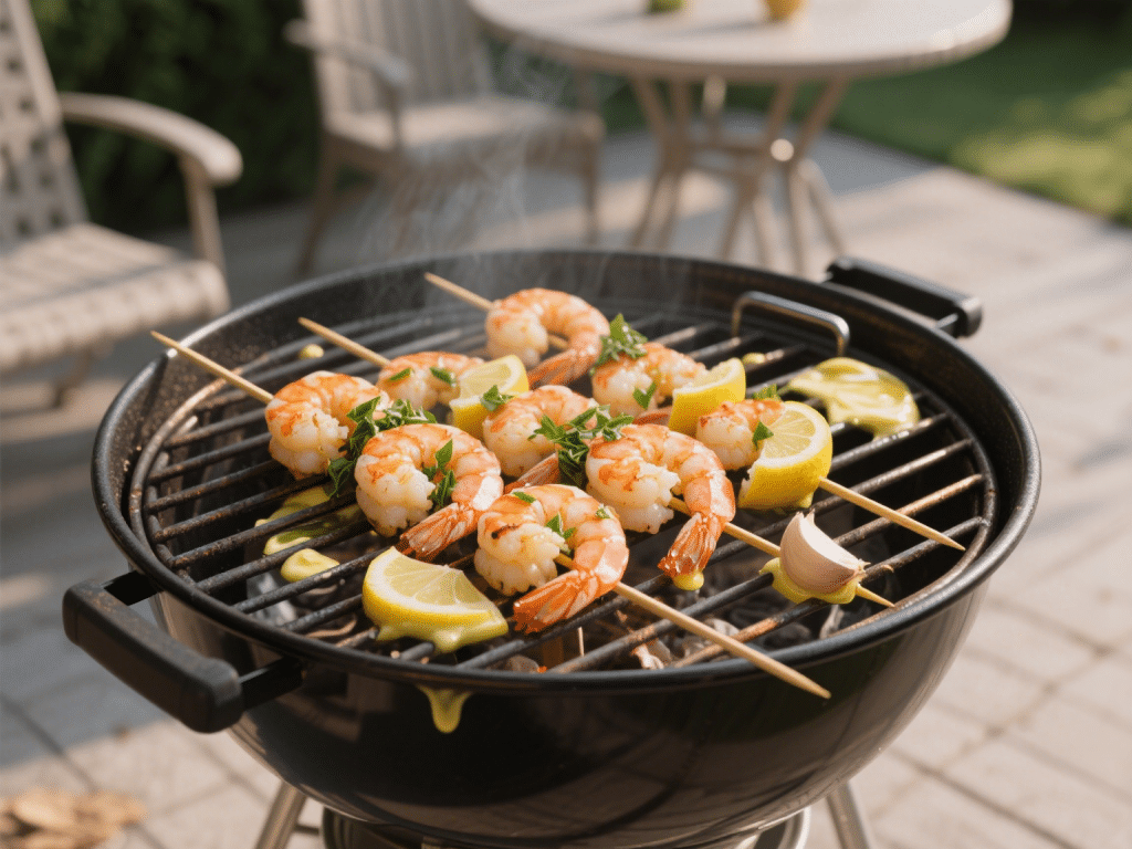 Zesty Lemon & Herb Grilled Shrimp Skewers with Garlic Butter