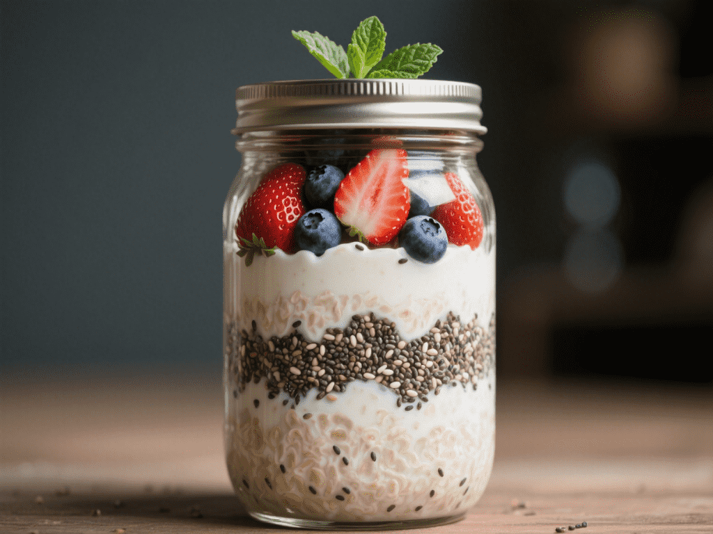 Vibrant Berry & Chia Overnight oats