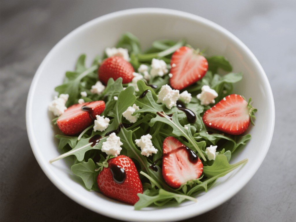 Tangy Balsamic Strawberry & Goat Cheese Salad