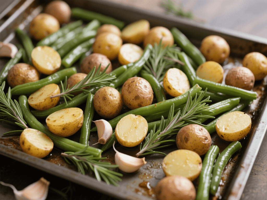 Herb-Roasted Baby Potatoes & Green Beans