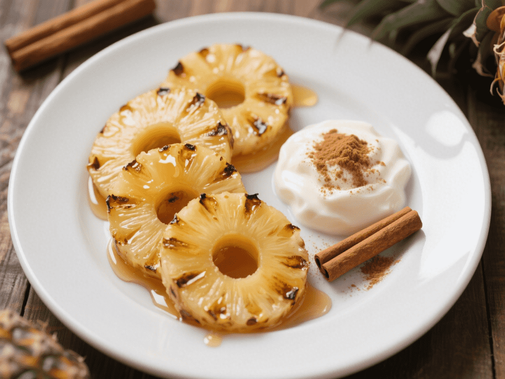 Honey-Lime Grilled Pineapple with Cinnamon Yogurt