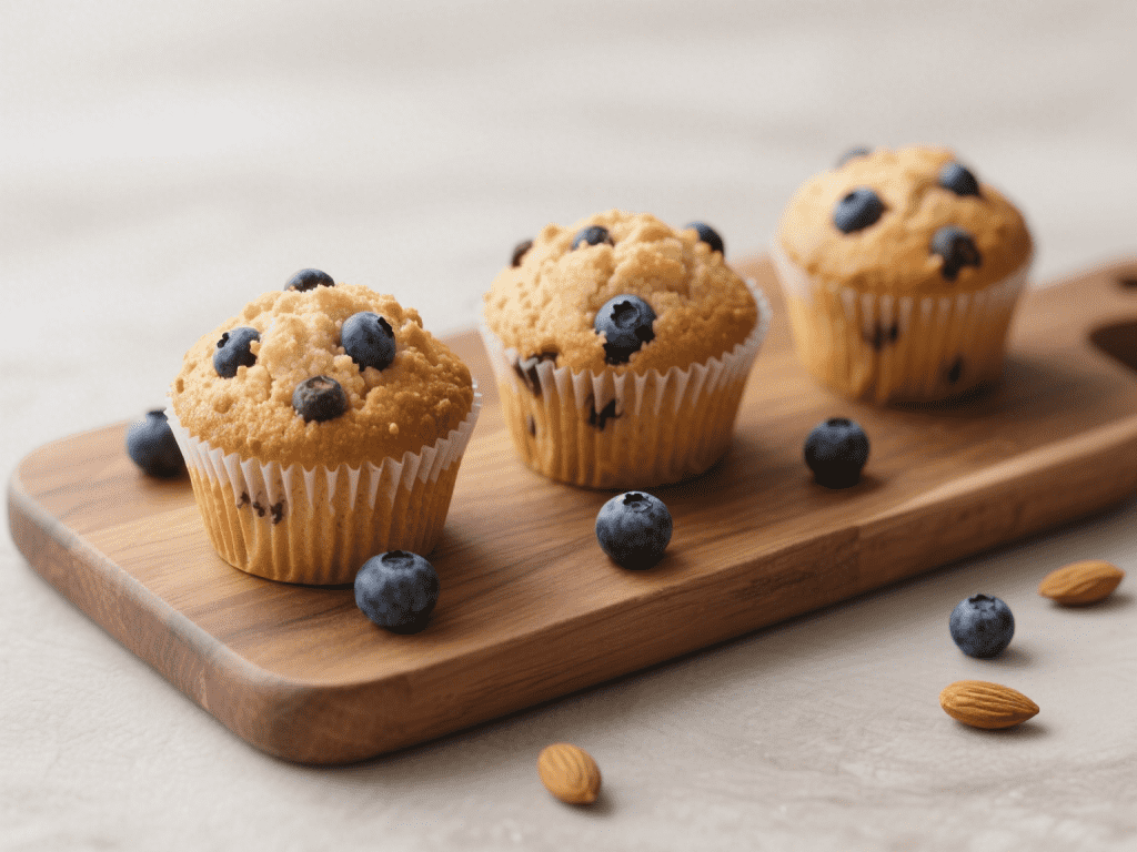 Almond Flour Blueberry Muffins
