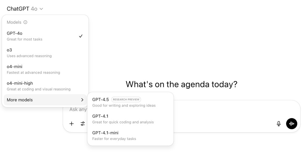 screenshot of chatgpt output