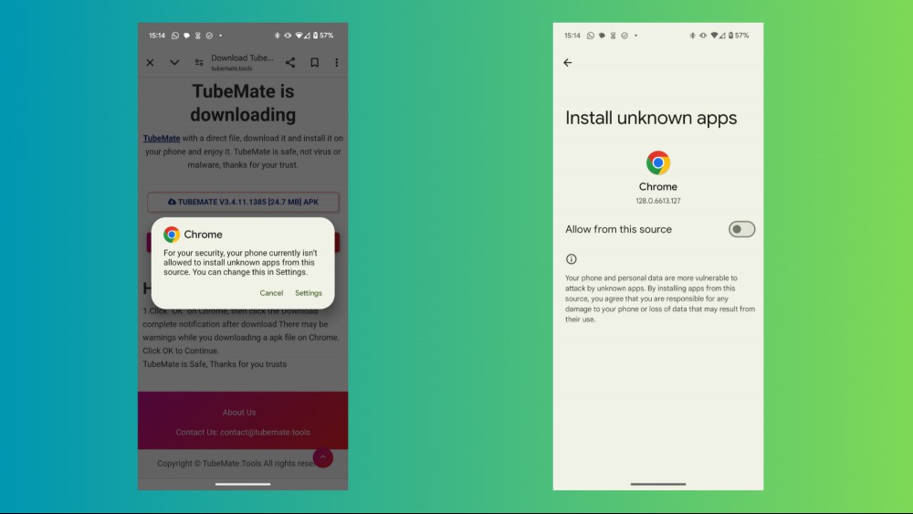 There will be a window asking you to allow downloding apps outside of Google's Playstore.