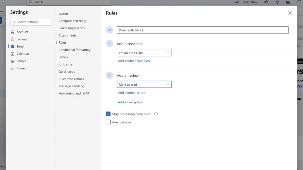 Outlook web app
