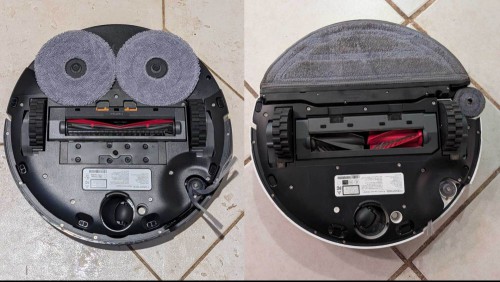 The Saros Z70 from underneath (left) vs. the Saros 10 from underneath (right)