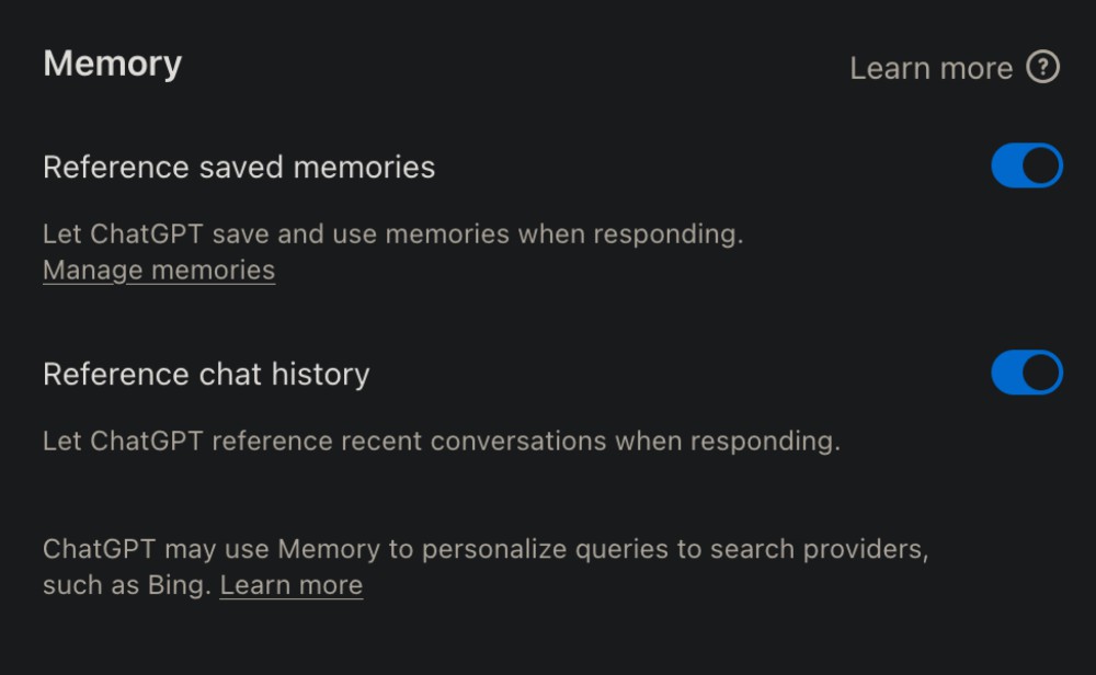 Disable ChatGPT reference chat feature.