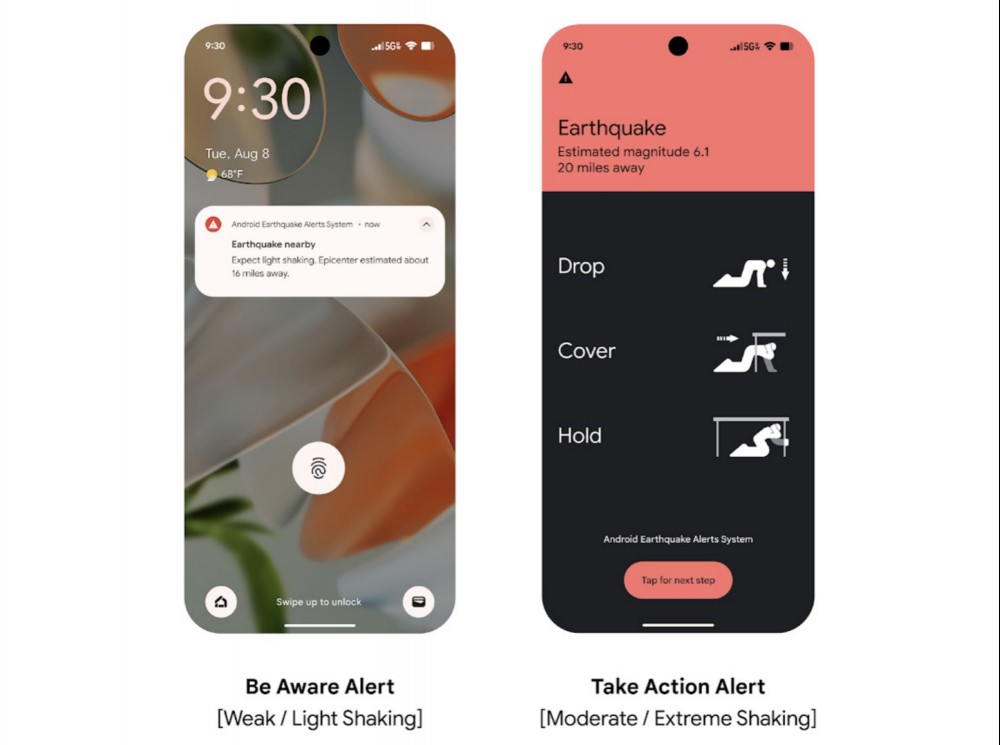 google's earthquake alerts