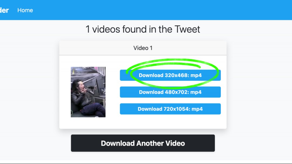 Select the download option you want.