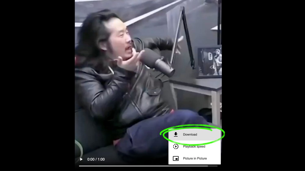 Select "Download video."