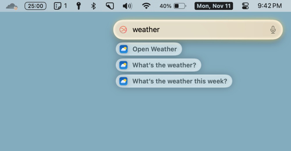 Type to Siri on Mac.