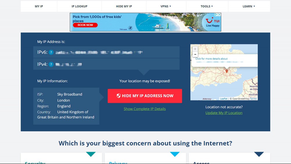 IP address website