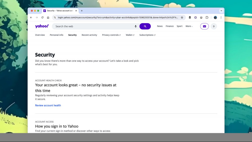 Yahoo security