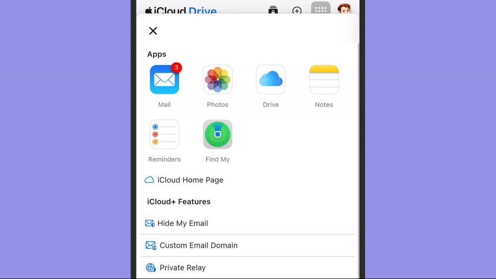iCloud web portal