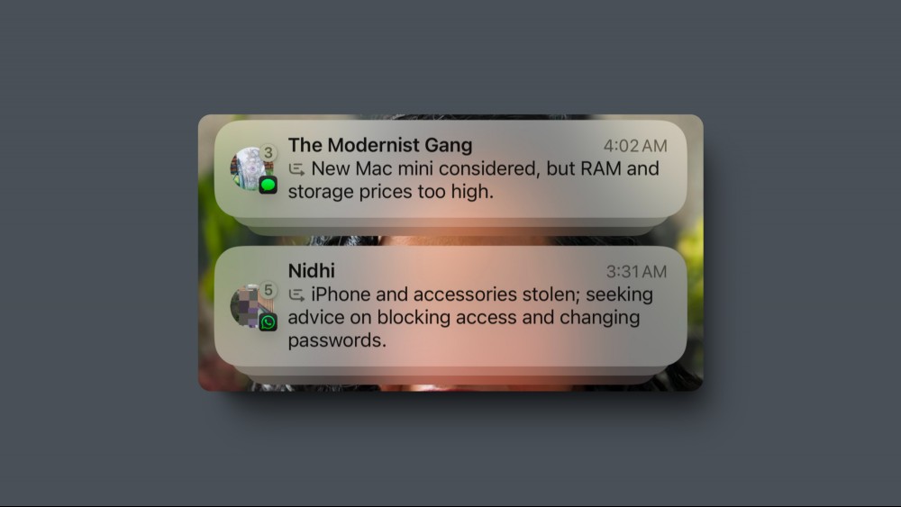 Example of Apple Intelligence Notification Summaries on iPhone.