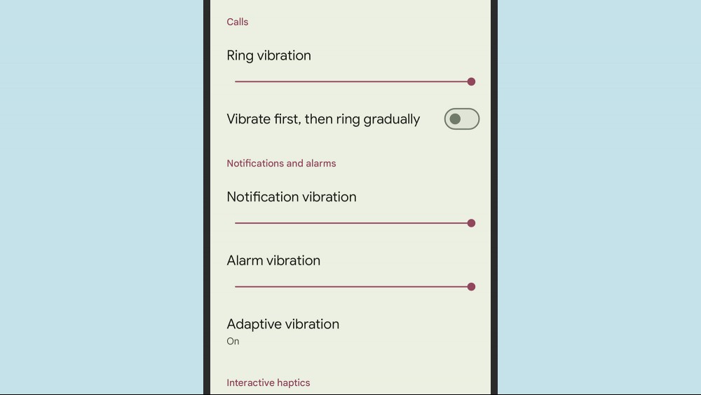 Android vibrations