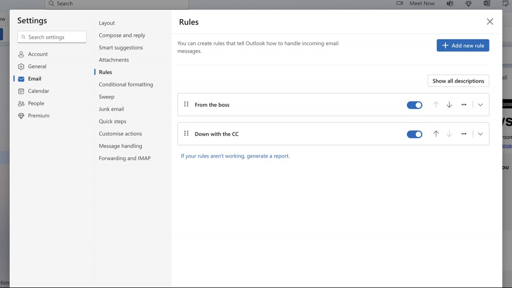 Outlook web app