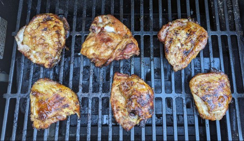 Chicken thighs on the 545