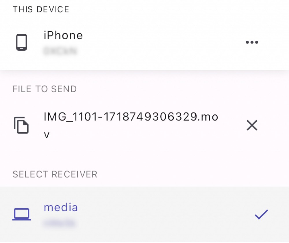 iPhone screenshot of AirDash, showing how it looks on that device.