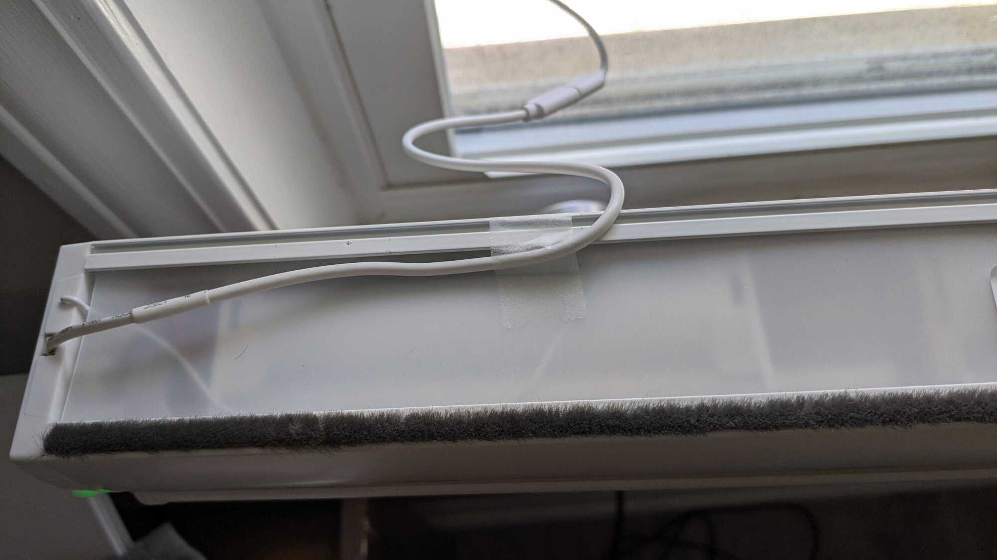 I needed to tape the solar panel cable to keep it in place for the assembly.