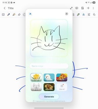 Sketch to Image on Galaxy Z Fold 7