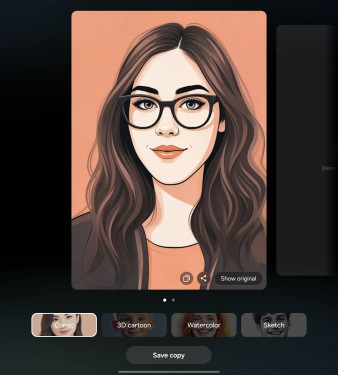 AI Select selfie on Galaxy Z Fold 7