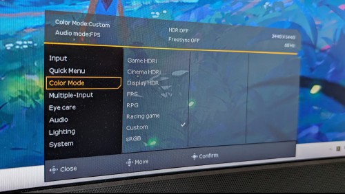 Monitor presets
