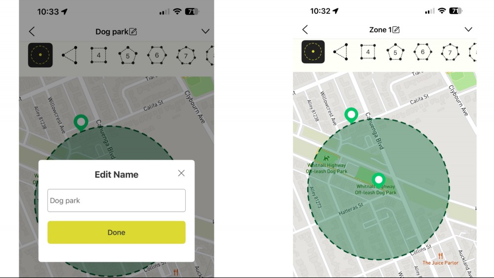 Geofencing in Aventon's app