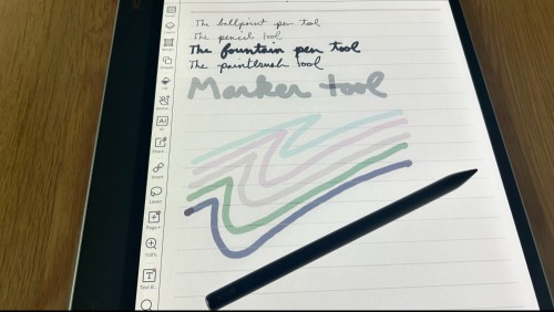 The notes app on the Boox Tab X C