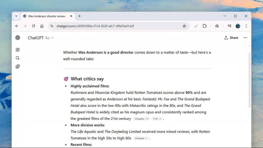 ChatGPT Search