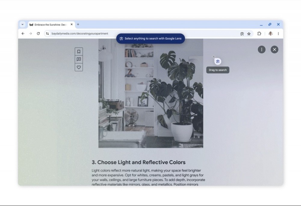 Google Lens on desktop