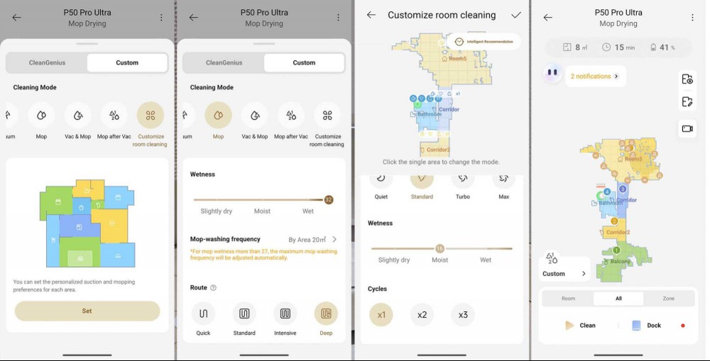 Settings for Mova app