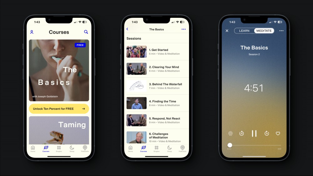 Ten Percent Happier Meditation App.