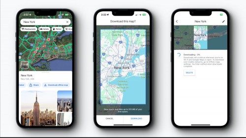 Download maps offline.