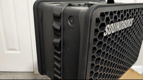 Close up of the Soundboks Go.