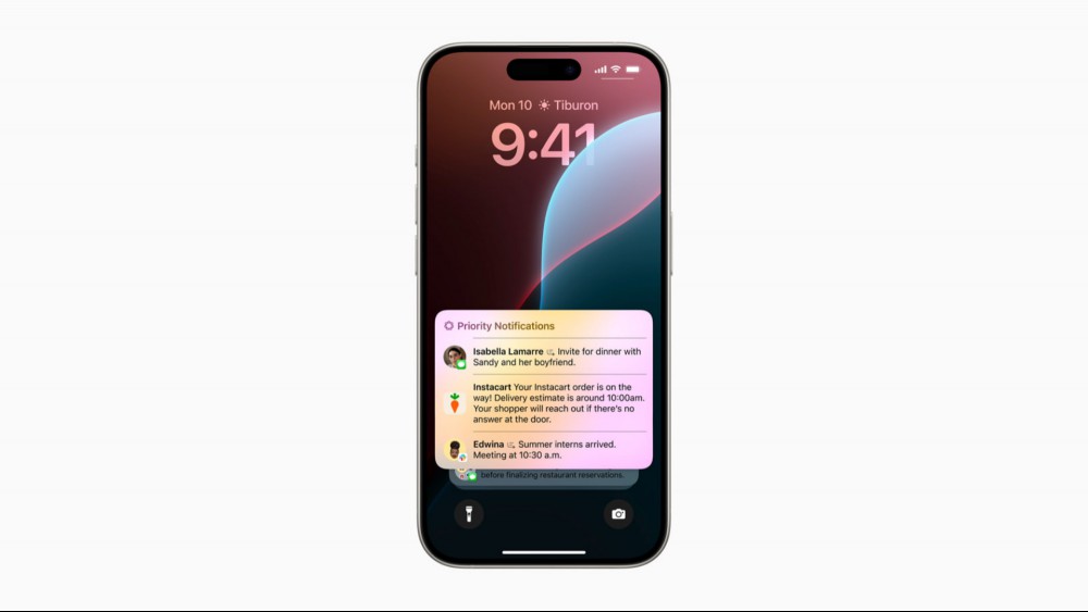 Notification summary example