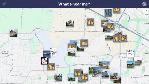 A screenshot of What's Near Me?