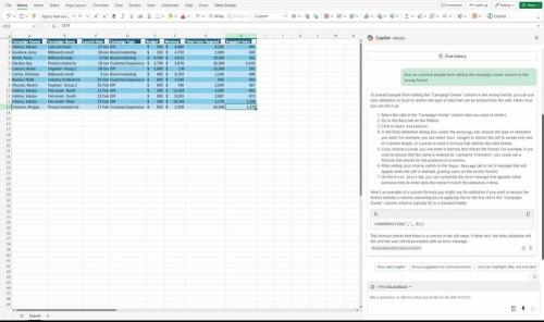 copilot in excel