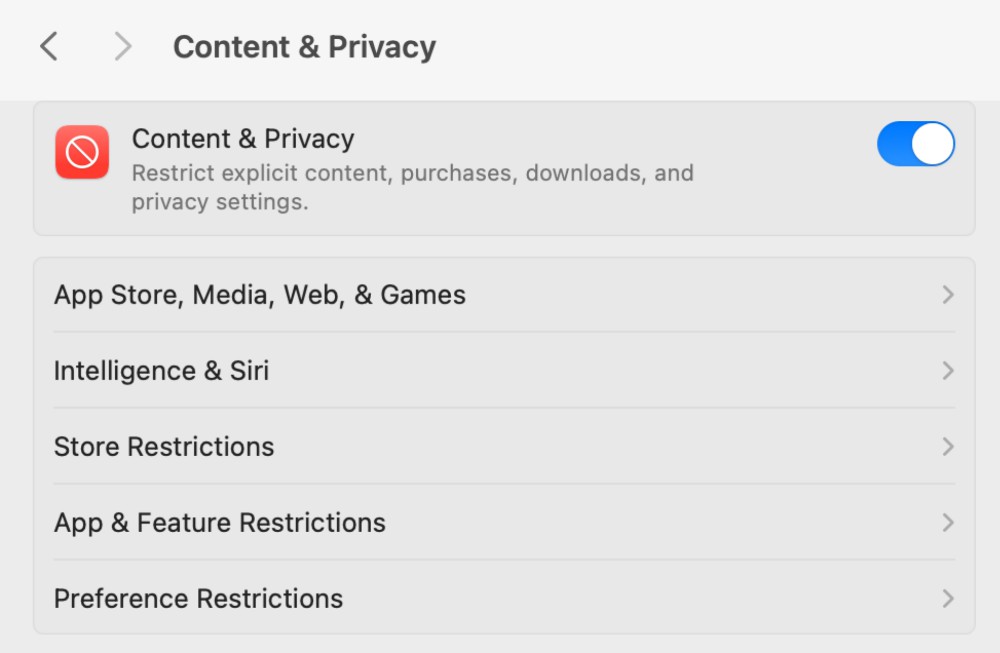 Disabling writing tools on Mac.