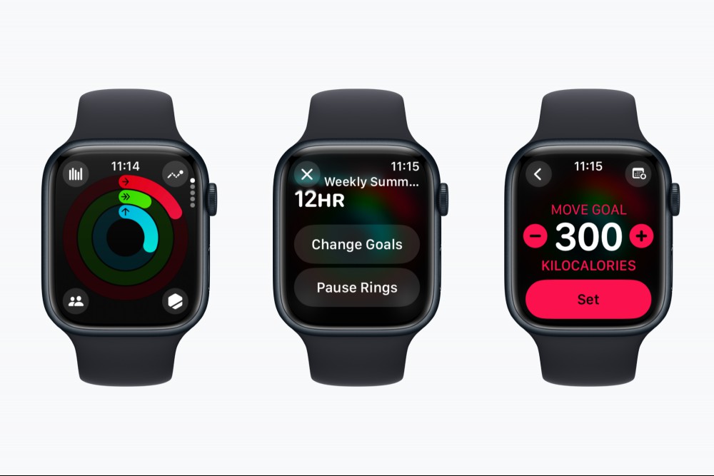Changing move goal on Apple Watch.