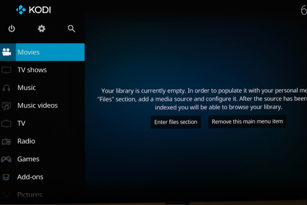 Kodi running on Amazon Fire TV Stick.