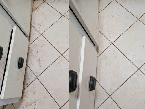 before and after mopping with the Z70